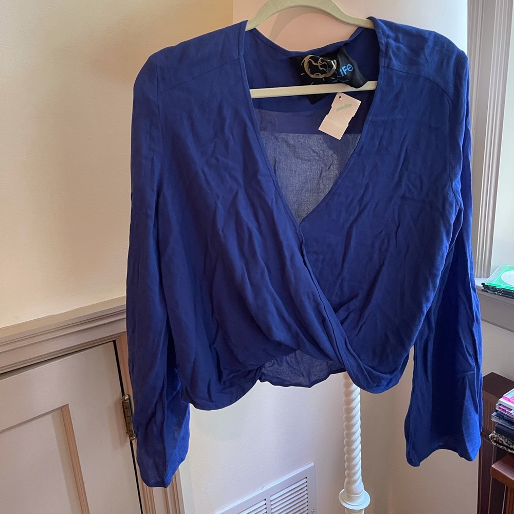 Planet blue long sleeve top